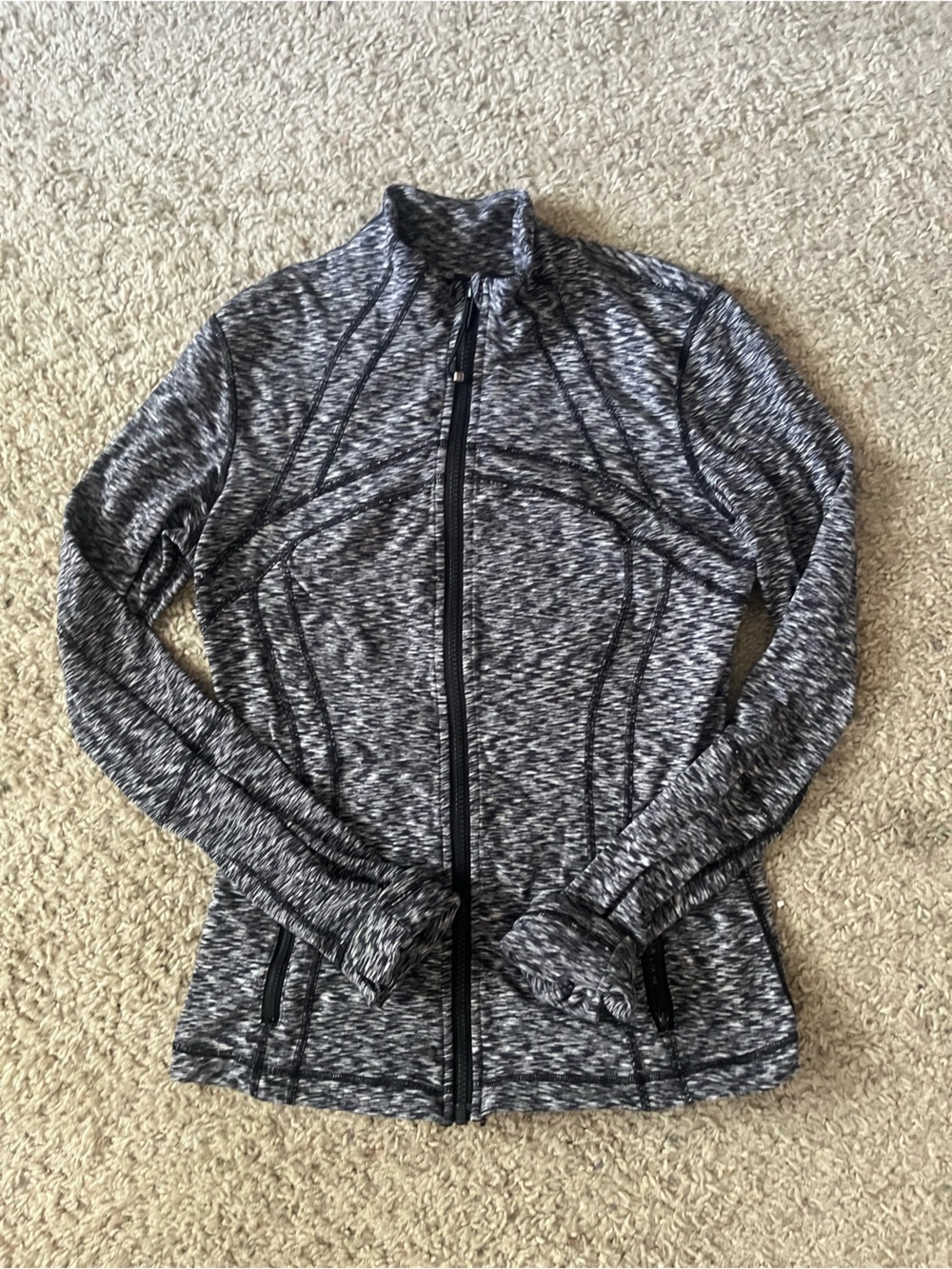 Lululemon Align Space Dye Gray Zipup Jacket Size 10